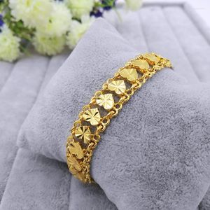 Charm Bracelets Sale Stylish 24k Gold Plating Heart Bracelet For Women Love Lace Bangle Girls Wholesale Fashion Jewelry Gifts