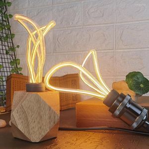 Creative Tubular Bulb E27 4W Warm Light Indoor Non-Intelligent Control Decorative Lighting Retro Edison