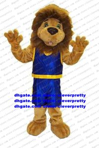 Brown Long Fur Male Lion Mascot Costume Adult Cartoon Character Outfit Soliciting Business Marketplace Hypermarket zx1680