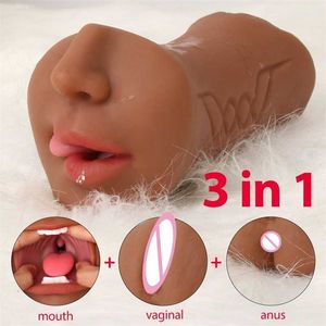 Massageador de brinquedos sexuais Vagina realista masculpadora de masturbador de silicone macio bichos adultos para homens para homens