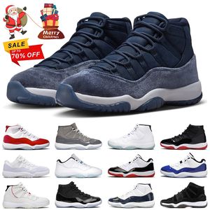 NEUE OG 11s Midnight Navy Basketballschuhe 11 Retro Cheery Cool Grey Bred Legend Blue Space Jam Platinum Tint Herren-Trainer-Sport-Sneaker