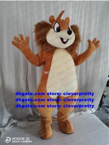 Brown Squirrel Mascot Costume Adult Cartoon Character Outfit Suit Ambulatory Walking Parents-Child Campaign ZX2951