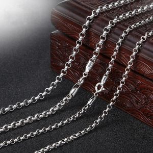 Chains S925 Sterling Silver Jewelry 3mm Thick Circle Pendant Matching Chain Men And Women Thai Necklace Sweater