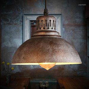 Lampy wiszące Edison żarówka za darmo E27 Retro Lampa Vintage Droplight Iron Light Industrial Wind Strych Oświetlenie