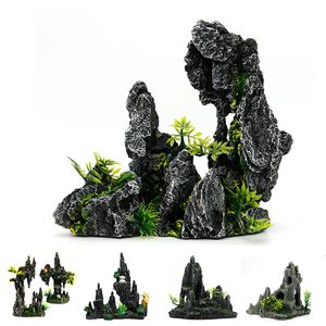 Decorations Aquarium Rockery Stone Aquatic Ornaments Fish Tank Landscaping Simulation Landscape Resin Pet Accessoriess 221111