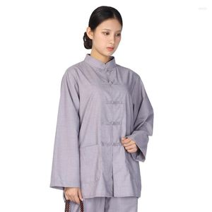 Ethnische Kleidung Buddhistischer Mönch Roben Kostüm Shaolin Kleidung Uniform Meditation TA528