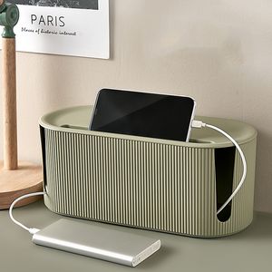 Storage Boxes Bins Morandi color wire Cable Case Organizer Box Socket Plug Wireless WiFi Router Board Bracket for Household Bedroom 221028