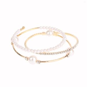 Bangle Elegant Multilayers Full Crystal Bangles & Bracelets For Women Bridal Open Statement Jewelry Valentine's Day