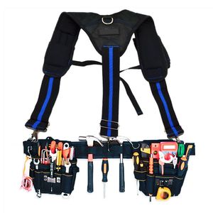 Tool Bag Suspenders Belt Multi-Pockets Y Type Hanging Work Braces Adjustable Suspension Rig for Carpenter Electrician 221111