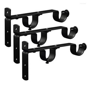 Shower Curtains Curtain Rod Bracket Double Holders Hardware Brackets Hanger Hooks 3 Pack