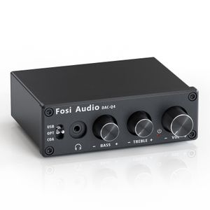 Amplifiers Fosi Audio Q4 Mini Stereo USB Gaming DAC Headphone Amplifier Converter Adapter for HomeDesktop PoweredActive Speakers 221027