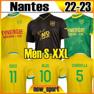 22 23 Maillots FC Nantes Soccer Jerseys Sissoko 17 Etoile 2022 2023 Girotto Coulibaly Blas Kolo Muani Simon Black Third Football Shirt Men Jersey Shird S-XXL