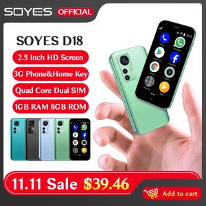 Original Soyes 7s Mobiltelefoner Mini Android Smart Phone 2.5 