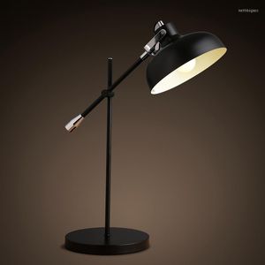 Lampade da tavolo Lampada da lettura in ferro stile nordico moderno e minimalista, braccio pieghevole da scrivania