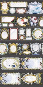 Present Wrap Vintage Mirror Floral Frames Washi Pet Tape Planner Diy Card Making Scrapbooking Plan Decorative Sticker
