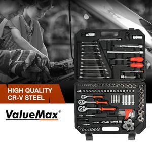 Other Hand Tools ValueMax Sets Car Repair Kit Workshop Socket Mechanical Box for Home Screwdriver 221111