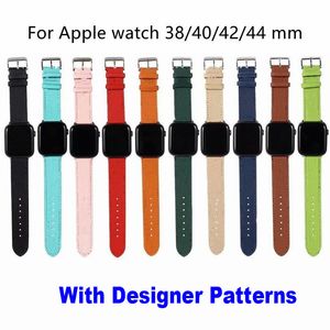Mode L Brown Flower Designer Luxus-Uhrenarmbänder für Apple 42 mm 38 mm 40 mm 41 mm 44 mm 45 mm Iwatch 3 4 5 6 7 SE8 Armband Lederarmband Streifen Uhrenarmband Uhrenarmbänder