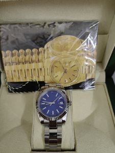 オリジナルのボックス付き男性の時計を使用して防水デュアルタイムゾーンスカイドウェラーラグジュアリー2813ステンレススチールウォッチ自動機械掃除ムースマレスウォッチ20