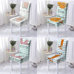 Chair Covers Animal Picture Dining Chairs Computer Armchair Folding Cover With Back Home Decor Kitchen