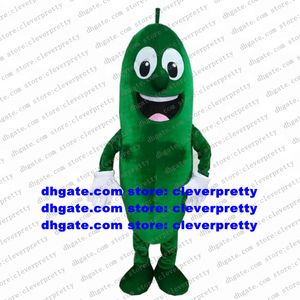 Green Cucumber Mascot Costume Cusumber Towel Gourd Loofah Luffa Melon Character Farewell Banquet Wore Beautiful zx2543