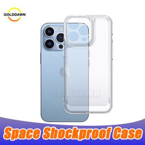 Tpu à prova de choque transparente espaço casos de telefone celular para iphone 15 14 plus 13 12 11 pro max xr xs 7 8 plus claro capa móvel