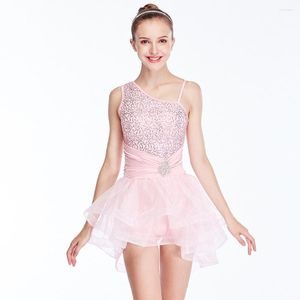 Stage Wear Sequins Ballet Dance Dress For Adult Shiny Tutu Performance Costume Modern Ballerina Clothes JL1663