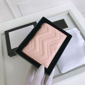 Luksusowy projektant różowy portfel topbag mody kobiety torebka torebka torebka kołdra skórzana kobieta mini krótkie portfele