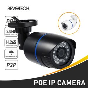 IP Kameralar H.265 POE 65 Su Geçirmez 3MP Bullet Kamera 24 PCS IR LED 1296P1080P Açık Güvenlik Gecesi CCTV Sistemi Video Gözetimi 221018