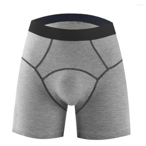 Underpants Men Swimwear Long Leg Shorts Underwear U Convex Pouch Briefs Boxer Modal Sports Gym Trunks For Boys