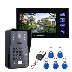 Doorbells 7inch Video Door Phone Intercom Doorbell With RFID Password IR-CUT 1000TV Line Camera Wireless Remote Access Control System 221025