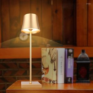 Bordslampor sängljus leddekoration justerbar dimbar skrivbordslampa beröringskontroll aluminium legering sovrum arbetande belysning