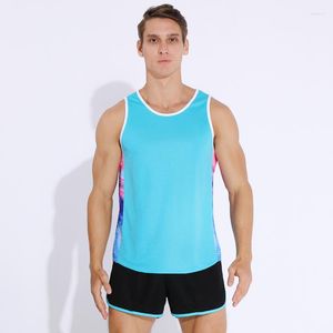 Running Sets Men Sport Vest Shorts Set Quick Dry Jogging Training Team Tracksuits High Quality Prints Track And Field Suits