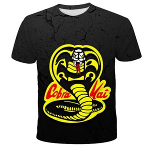 Cobra Kai Summer Men Boys 3D Druck Super cooles Schlangenmuster Casual All-Match übergroß