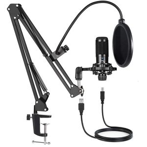 Microphones Professional USB Condenser Microphone Kit With For Computer PC Studio Streaming Vocals Video Gaming Mikrofomicrofon 221022