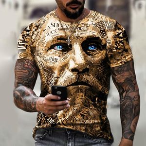 Erkek Tişörtleri Stil 2022 3D T-Shirt Beyefendi Tasarım Kısa Kollu Yaz Moda Yakışıklı Adam