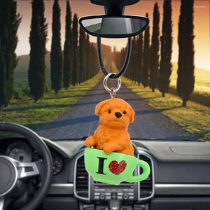 Interior Decorations Car Pendant Creative Dog Ornaments Auto Rear View Mirror Lovely Hanging Decoration Dangle Trim Styling Accessories