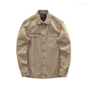 Męskie zwykłe koszule płaszcz sprężynowy dla mężczyzn w stylu wojskowym kurtka ładunkowa pikowana armia armii męska ubranie hurtowe 2022