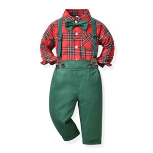 Toddler Boys Formal Clothing Sets Tie Shirt Pants Suits 1 2 3 4 5 6 Years Cardigan Button Boy Gentleman Leisure Suit