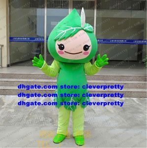 Green Flower Peach Prunus Costume mascotte Personaggio dei cartoni animati per adulti Vestito completo Cena di benvenuto Promozionale Compaign zx2901