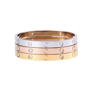 Love Screw Bracelet Designer Bracelets Women Bangle Classic 5.0 Titanium Steel Gold-Plated Craft Colors Gold/Silver/Rose Never Fade Not Allergic Luxury 2023 Jewelry