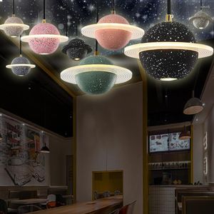 Lampade a sospensione Pianeta Lampadario Negozio Commerciale Industriale Vento Ristorante Bar Scale Luce lunare Camera da letto Comodino Piccolo