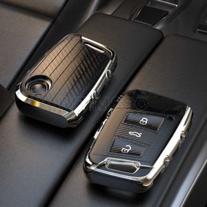 Autoschlüssel Neue bunte TPU Autoschlüsselhülle Tasche für VW Volkseagen Passat B8 Magotan für Skoda Superb A7 Kodiaq Sitzschale Fob T221110