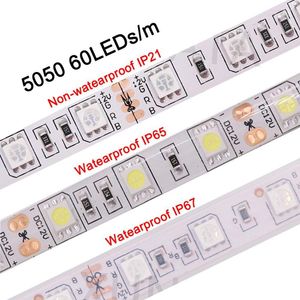 Şeritler 5m 120led/m LED şerit ışığı 5054 12V Esnek Bant 60LED/M daha parlak 2835 5630 Ev Dekorasyonu 8 Renk