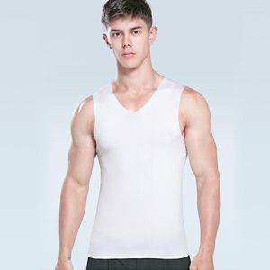 Herrtankstoppar 2022 Men's Fashion Summer Style ￤rml￶sa underskjortor Male Bodybuilding Top Casual Cotton Man Vest M-5XL