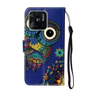 Telefonfodral för Xiaomi 12 11 10T Redmi A1 10C Note 11S 10S Lite Pro 5G Shiny Relief Mönster Wallet Leather Case Cover