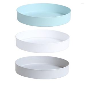 Kitchen Storage 360 Degree Rotating Cabinet Organizer Bathroom Cosmetic Turntable Tray Non-Slip Spice Round Rack Plate P15F