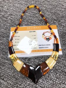 Chains Yoowei 48cm Women Amber Necklace Selling Baltic Gems Jewelry Mom/Mama Birthday Gift Healing Jewel Supplier