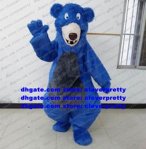 Blue Baloo Bear Mascot Costume Adult Cartoon Character Outfit Suit Corporate Image Film Rutine Press Briefing ZX2343