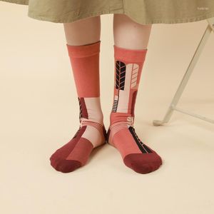 Women Socks 's Cotton Autumn / Winter Comfortable Lolita Japanese AB Version Of Plover Case Fashion Simple Male