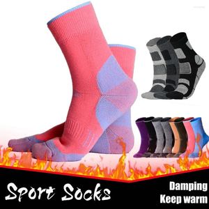 Sports Socks 1Pair Winter Thickened Thermal Men Women Wool Warm Wearable Outdoor Hiking Skiing Mountaineering Sport